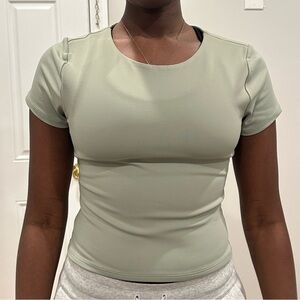 Express Sage Green Short Sleeve Top